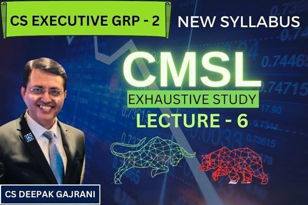 CMSL | LECTURE 6 | WHOLE SYLLABUS INTRO AND MUTUAL FUNDS | cover