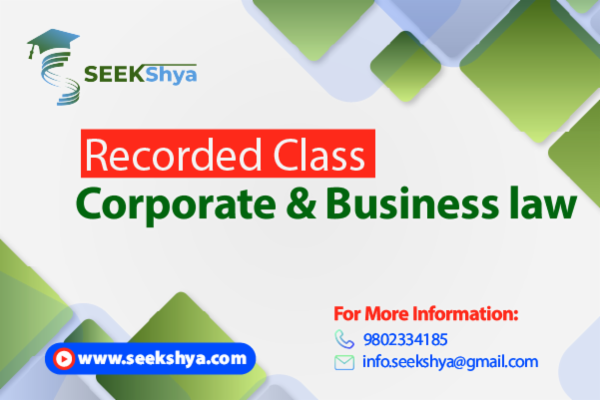 Corporate and Business Law (LW) (ENG) Recorded Course cover