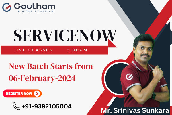 ServiceNow Live Classes : New Batch Starts from 6th FEB 2024 05:00 PM cover