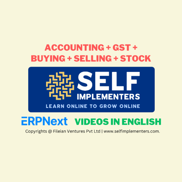 ERPNext Accounting + GST + Buying + Selling + Stock Module Implementation cover