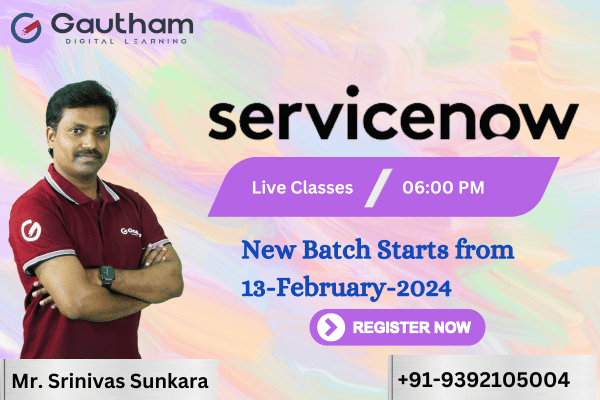 ServiceNow Live Classes : New Batch Starts from 13th FEB 2024 06:00 PM cover