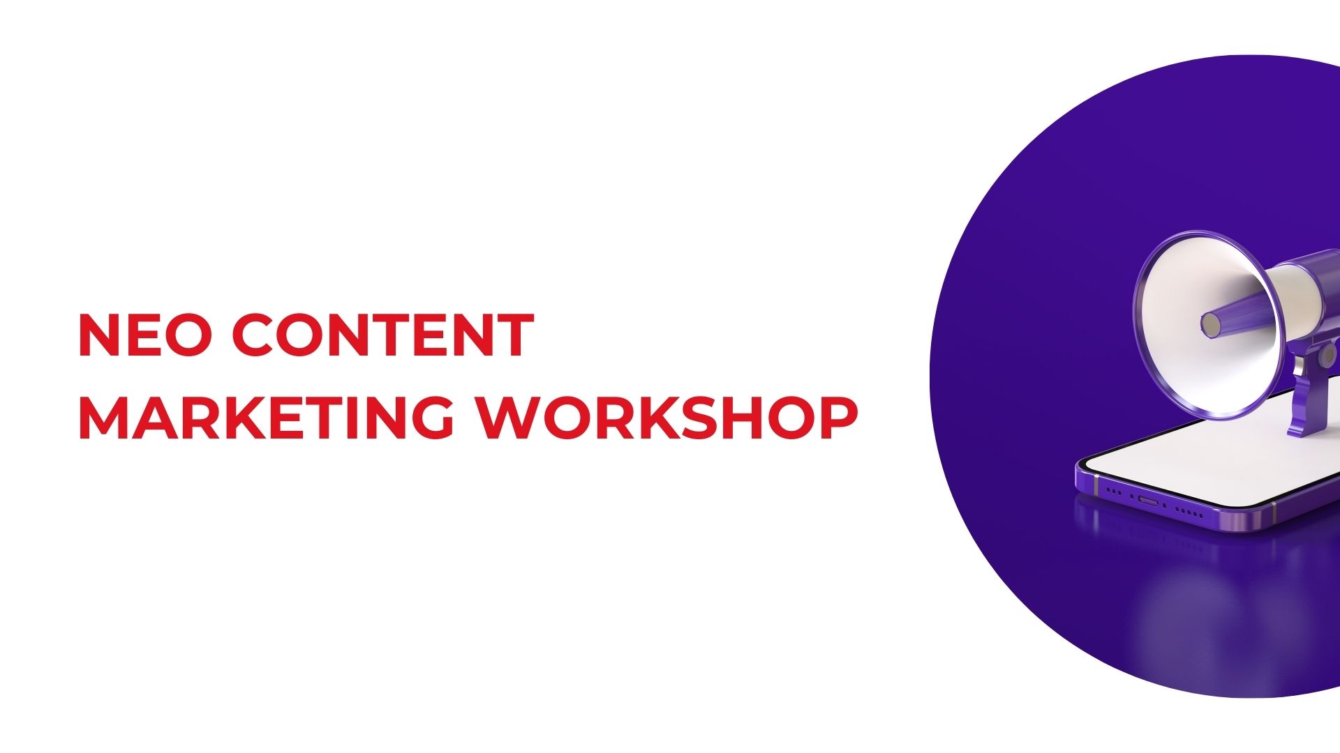 Neo Content Marketing Workshop cover