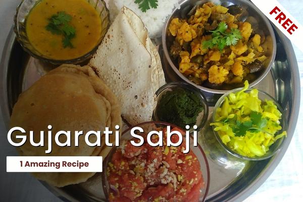 Gujarati sabji (Sizzling Bhadthu) cover
