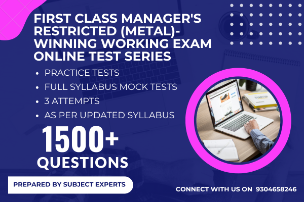 First Class Manager's Restricted (Metal)- Winning Working Exam 2025 Online Test Series cover