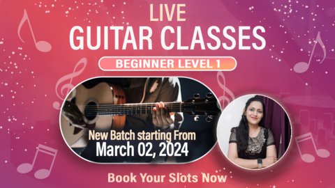 MARCH 2024 - LIVE GUITAR CLASSES - pre - Booking Open cover