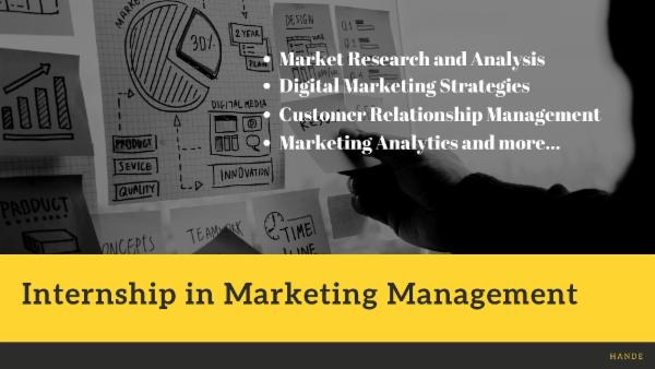 Internship in Marketing Management cover