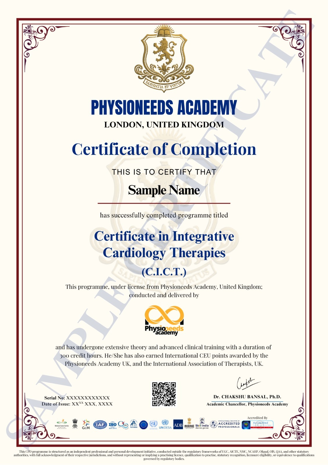 CICT integrative cardiology therapies certification