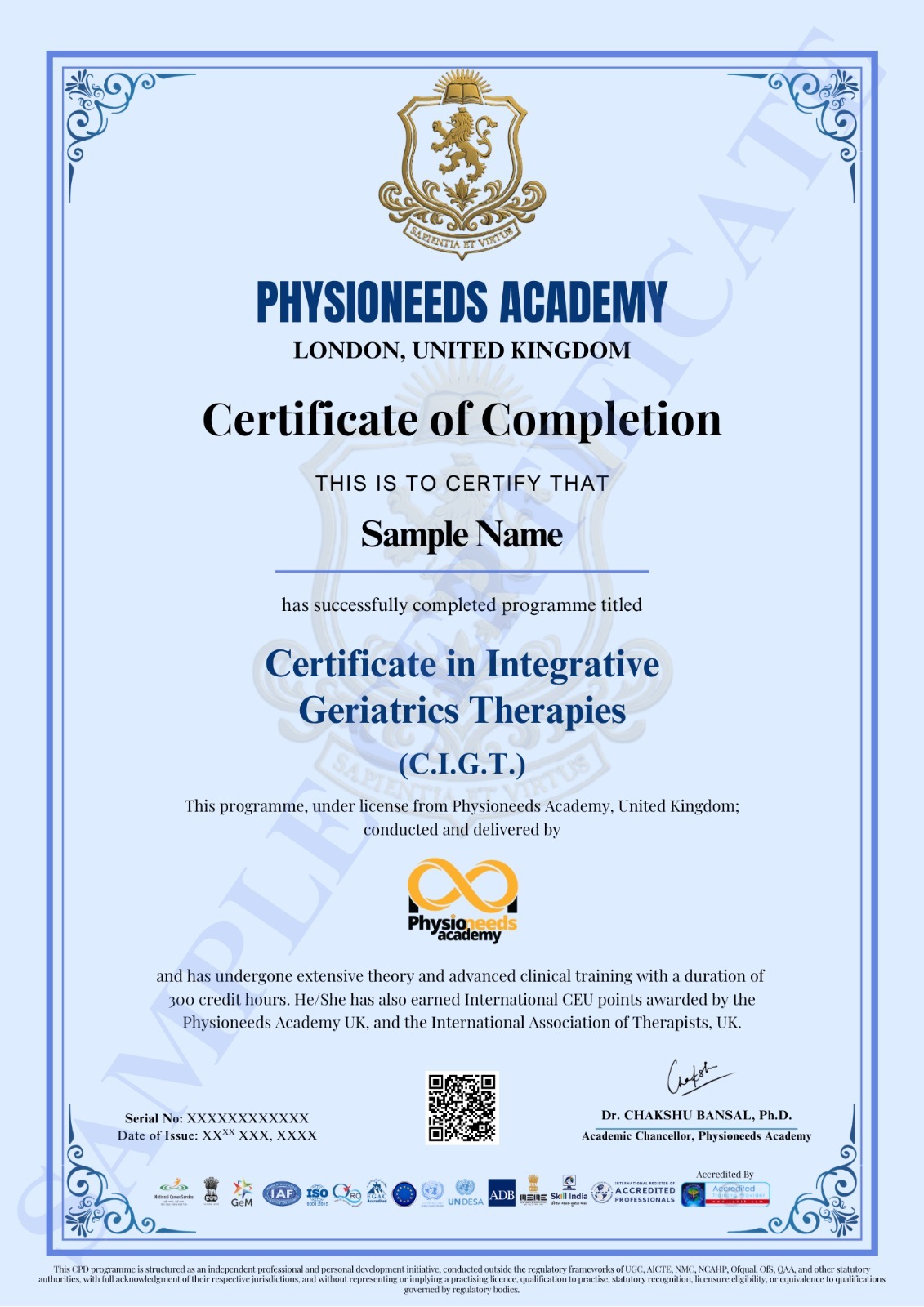 CIGT integrative geriatrics therapies certification