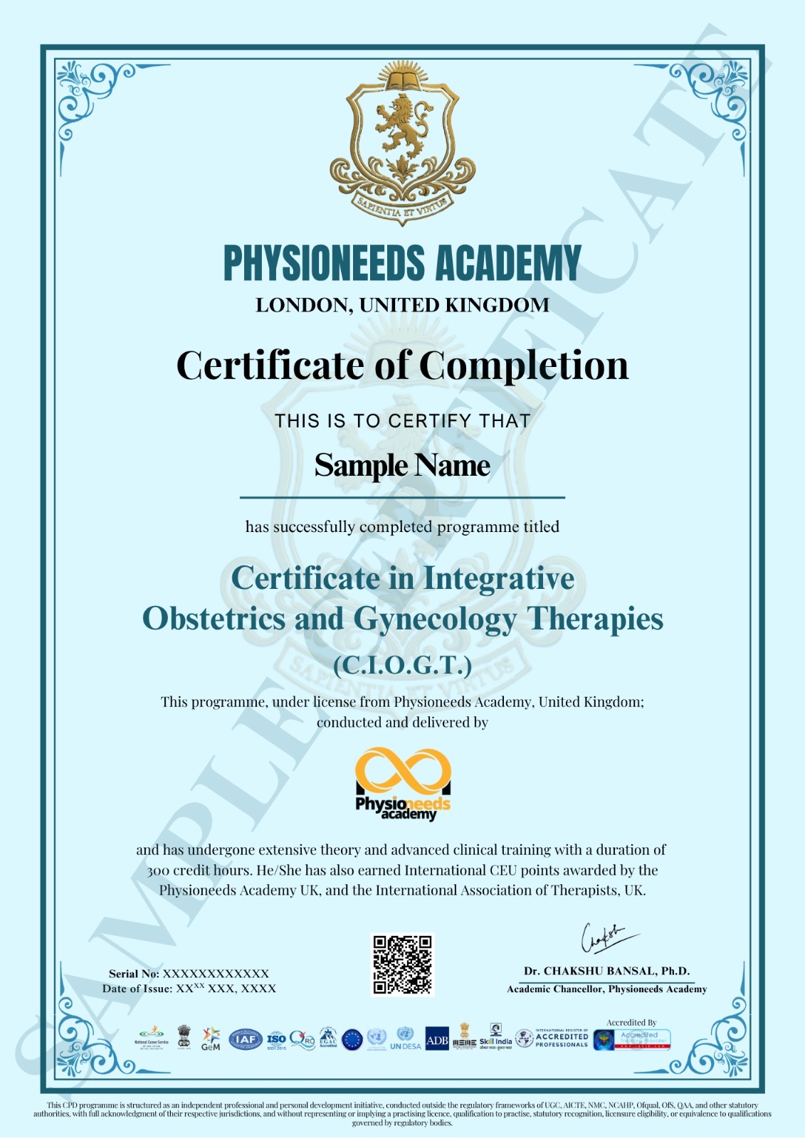 CIOGT integrative obstetrics and gynecology therapies certification