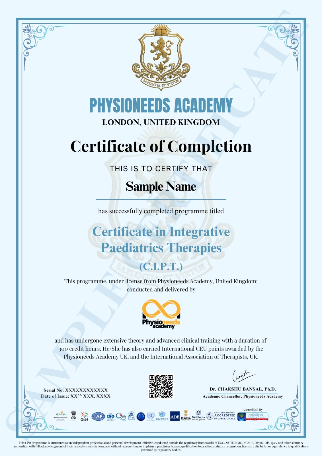 CIPT integrative paediatrics therapies certification