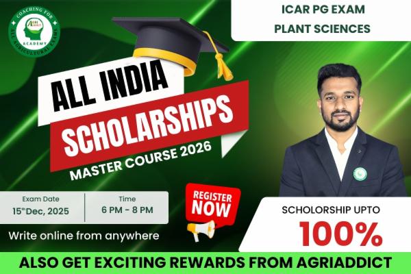 Plant Sciences Scholarship Test-2026 for ICAR AIEEA PG Exam cover
