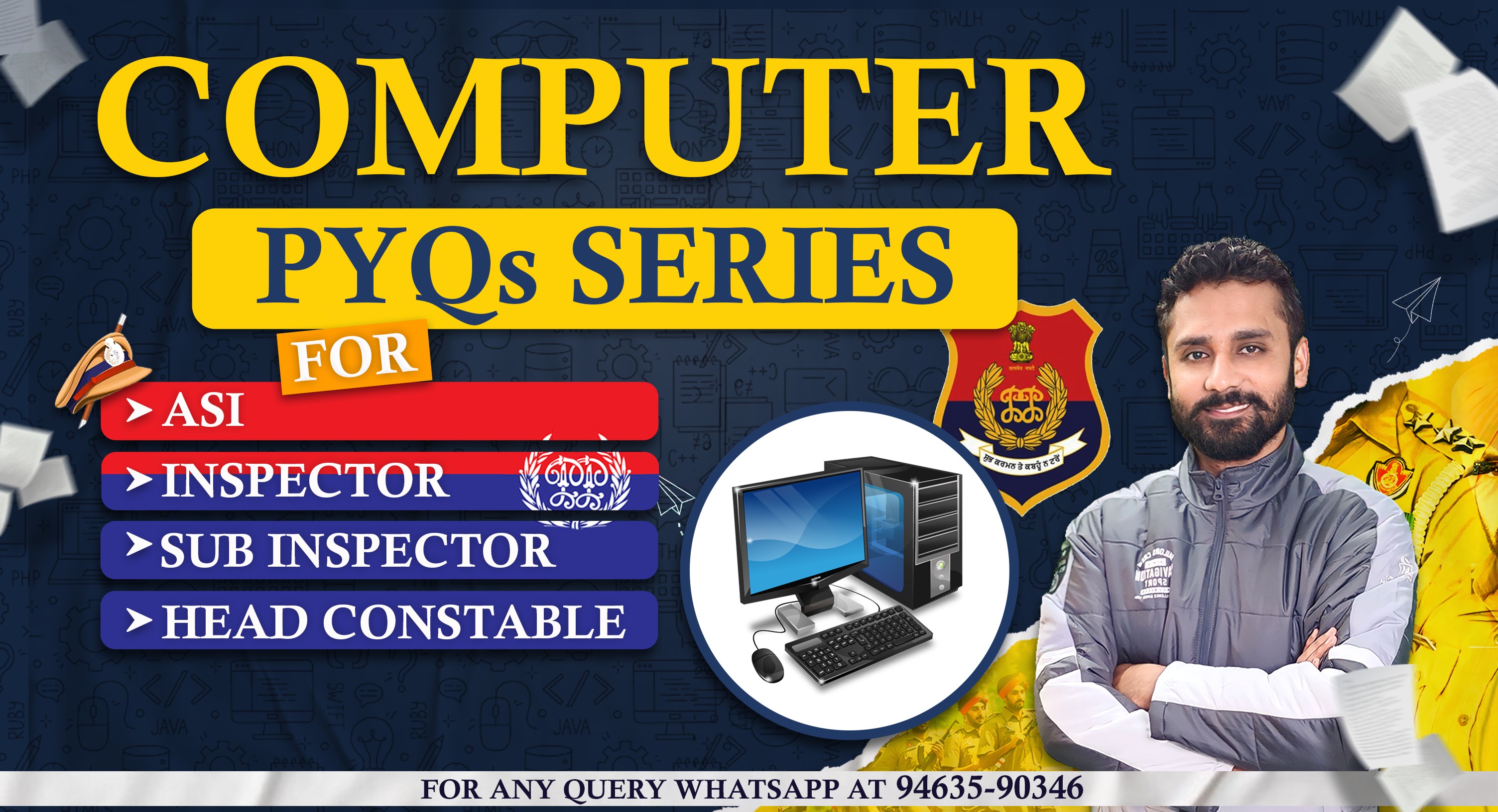PYQs Series for Inspector ASI SI HC & IA cover