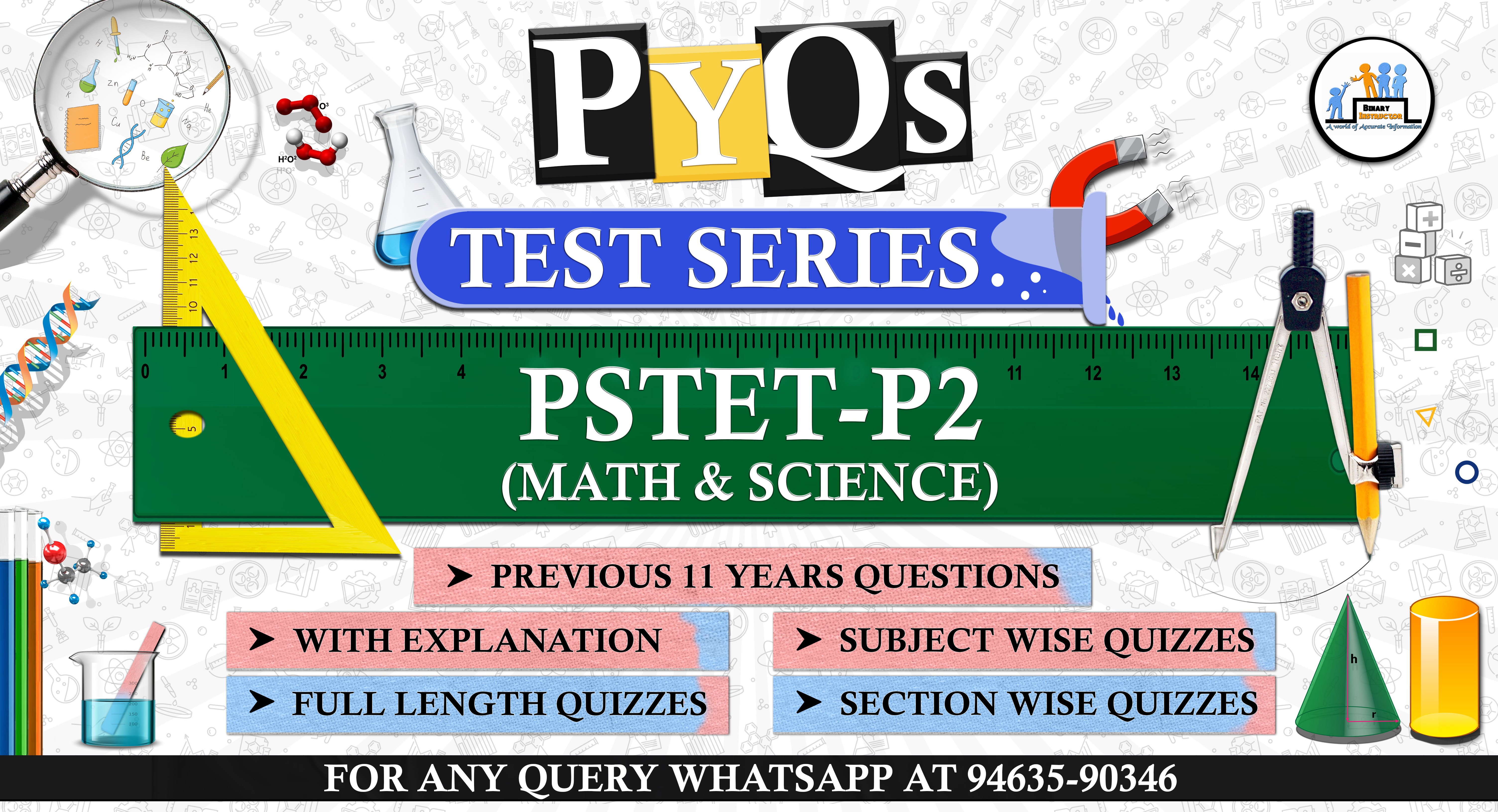 PSTET P2 Math & Science (PYQs Test Series) cover