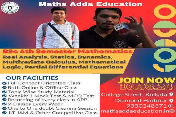 BSc 4th Semester Calcutta University Mathematics Honors CBCS cover