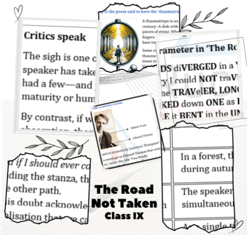 Teacher Notes : IX-The Road Not Taken cover