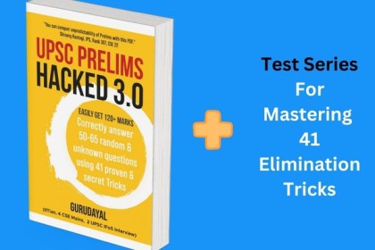 Buy Both UPSC Prelims Hacked 3.0 ebook & Test Series for Mastering elimination Tricks cover
