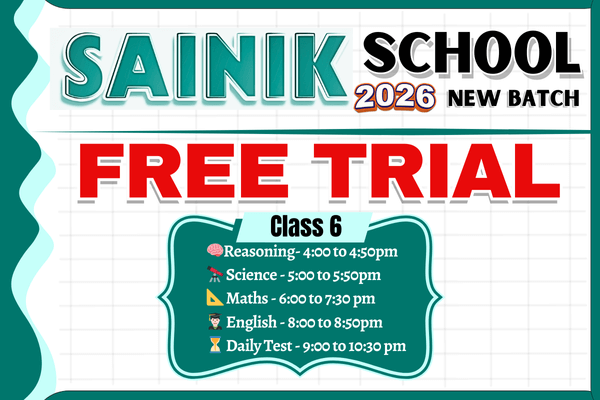 Sainik & Military School Class 6 Free Trial cover