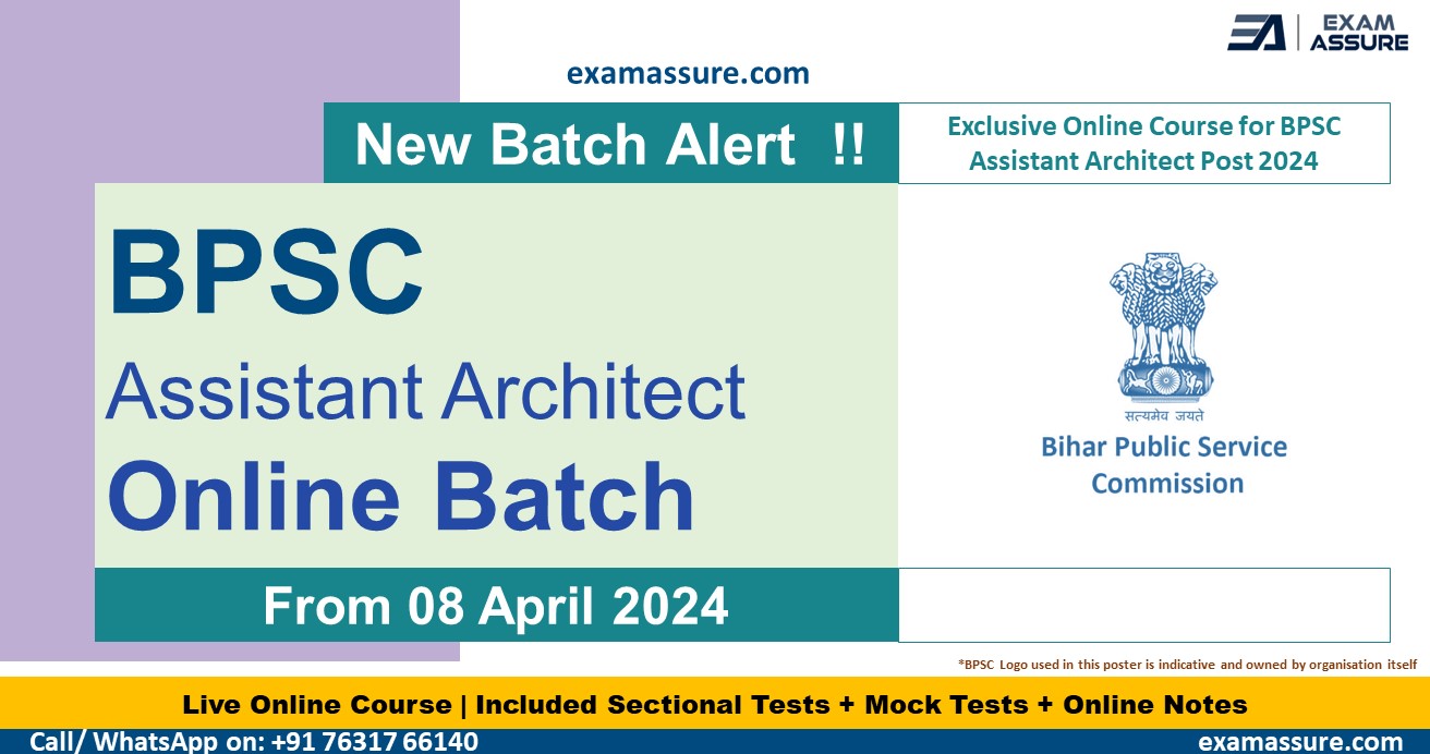 BPSC Assistant Architect Online Classes 2024 (Batch-1) cover