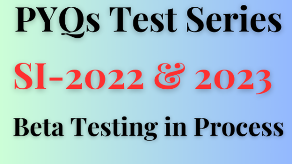 SI-2023 (PYQs Test Series) cover