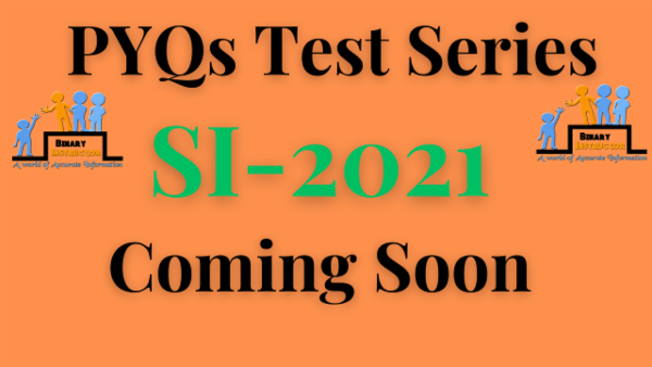 SI-2021 (PYQs Test Series) cover
