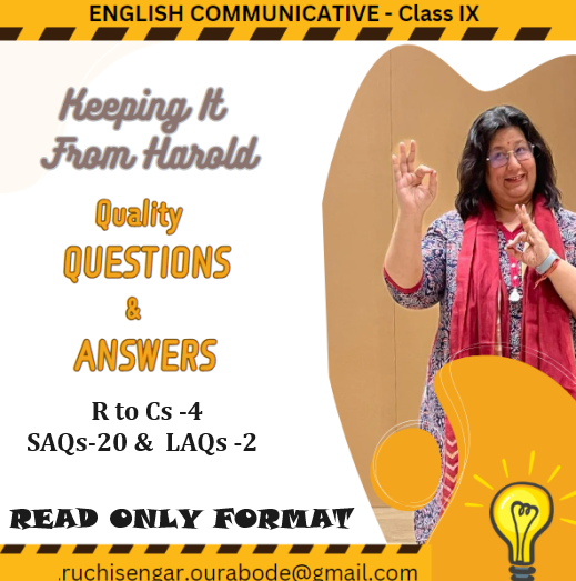 Keeping it From Harold : Questions' Pack -IX Communicative cover