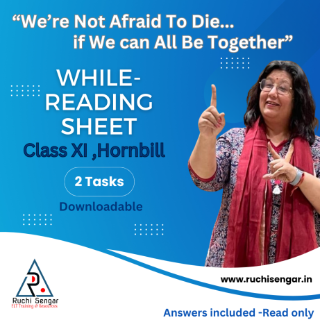 While -Reading Sheet : We're Not Afraid To Die... cover