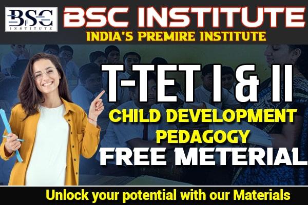 FREE CHILD DEVELOPMENT & PEDAGOGY MATERIAL (T-TET) cover