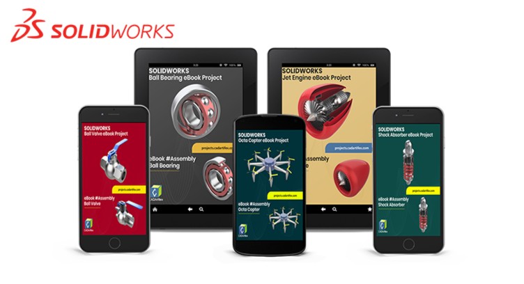 SOLIDWORKS Project-Based eBook + Video Courses Bundle cover