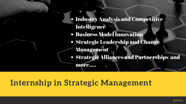 Internship in Strategic Management cover