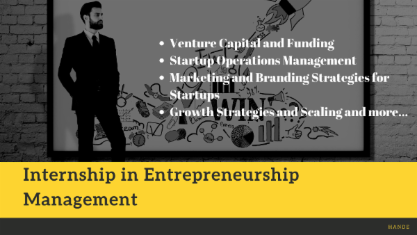 Internship in Entrepreneurship Management cover