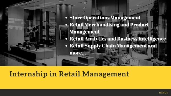 Internship in Retail Management cover