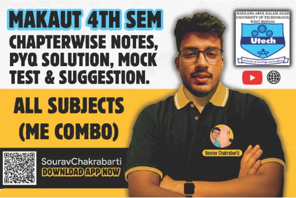 MAKAUT 4TH SEMESTER ME CHAPTER WISE NOTES+PYQ WITH SOLUTION cover