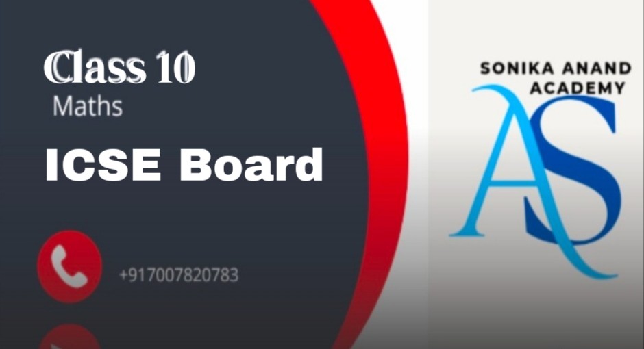 ICSE Board Class 10 Maths cover