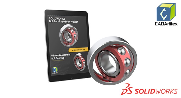 SOLIDWORKS Ball Bearing eBook Project cover
