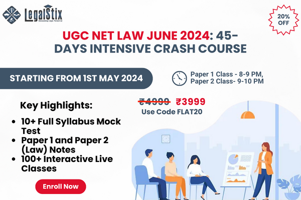 UGC NET (LAW) June 2024: 45-Day Intensive Crash Course cover
