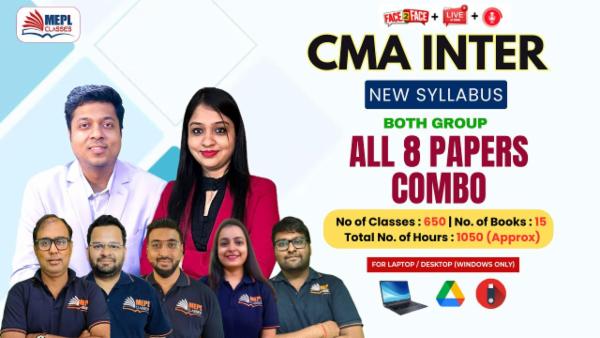 CMA INTER - NEW SYLLABUS - PAPER 5 TO 12 - BOTH GROUP SUPER COMBO - FOR LAPTOP/DESKTOP (WINDOWS ONLY) cover