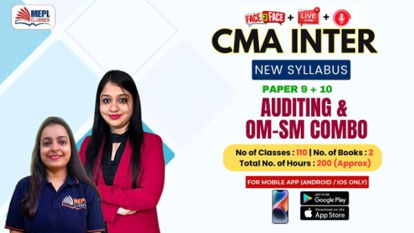 CMA INTER - NEW SYLLABUS - GROUP 2 - OM-SM + AUDITING COMBO - FOR MOBILE APP (ANDROID / IOS ONLY) cover