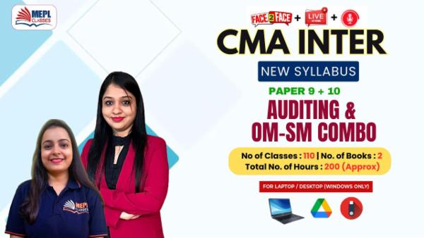 CMA INTER - NEW SYLLABUS - GROUP 2 - OM-SM + AUDITING COMBO - FOR LAPTOP/DESKTOP (WINDOWS ONLY) cover