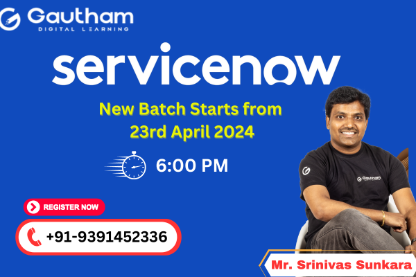 ServiceNow Live Classes : New Batch Starts from 23rd April 2024 6:00 PM cover