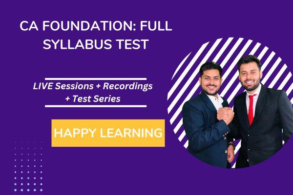Full syllabus test cover