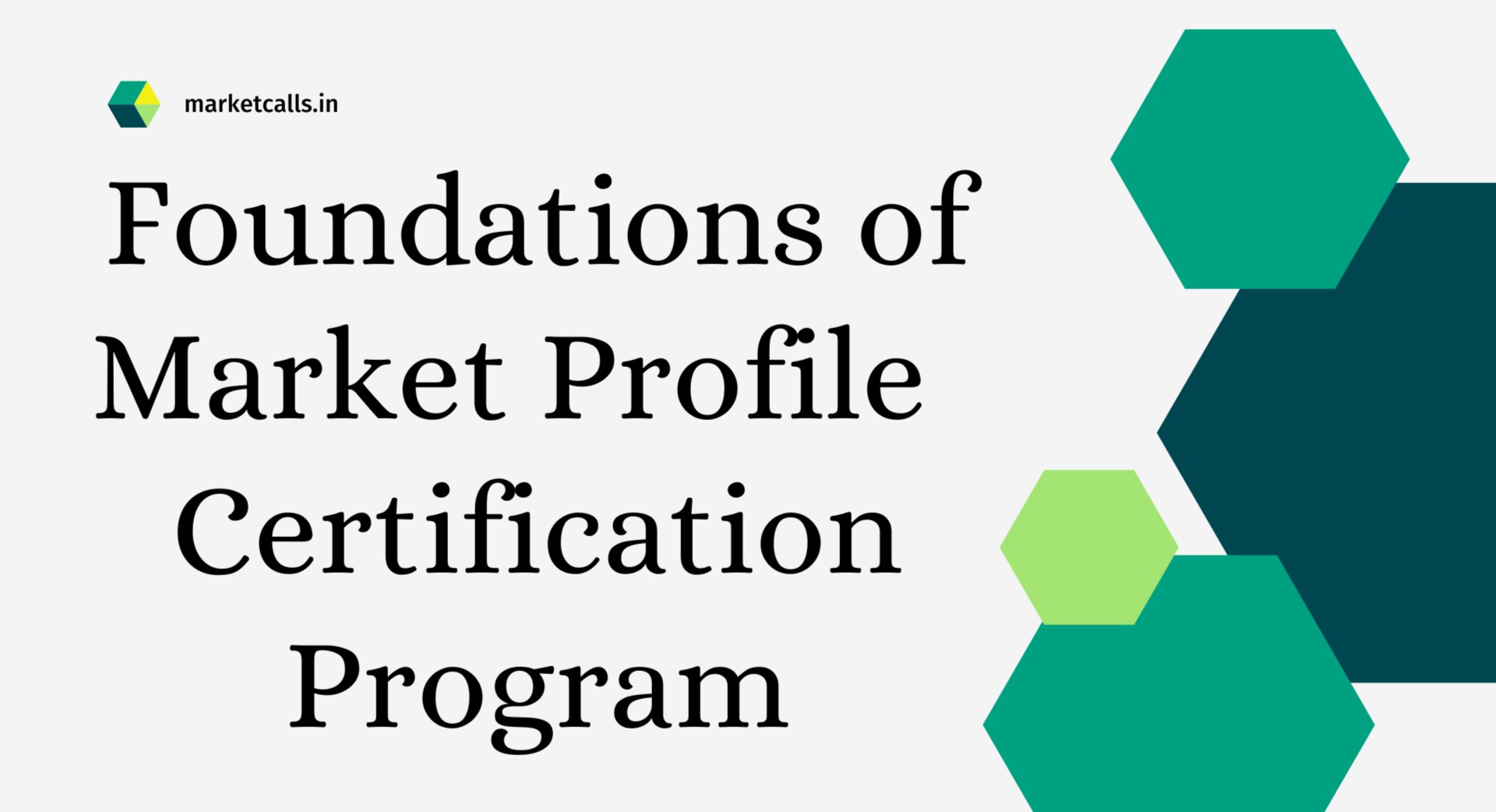 Foundations of Market Profile - Certification Program cover