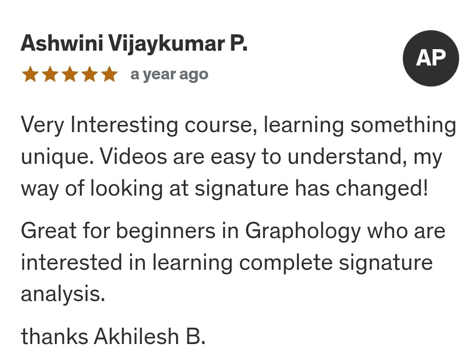 Review for signature analysis course