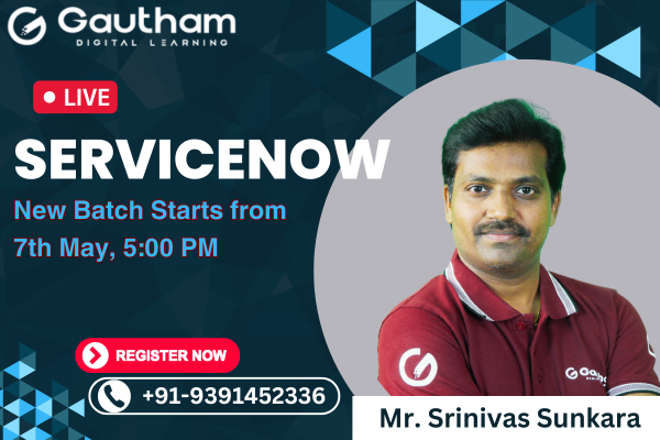 ServiceNow Live Classes : New Batch Starts from 7th May 2024 5:00 PM cover
