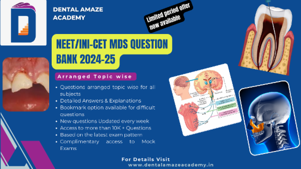QUESTION BANK NEET/INI-CET MDS 2024-25 (Topic wise) cover