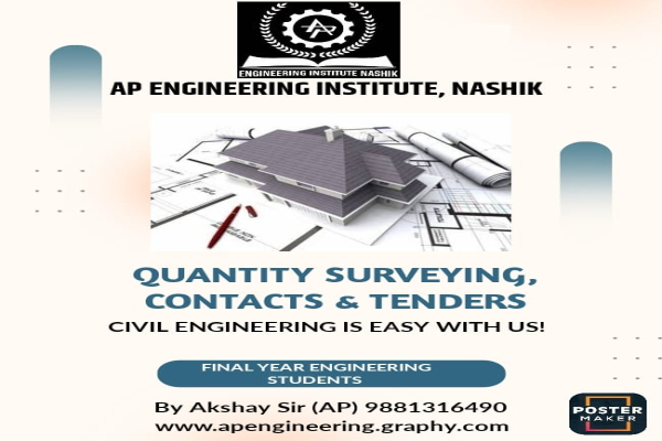 QUANTITY SURVEYING,CONTRACTS AND TENDERS as per SPPU Syllabus  cover