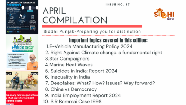 April 2024 Monthly current Affairs Compilation cover