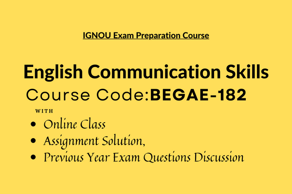 BEGAE-182: English Communication Skills cover