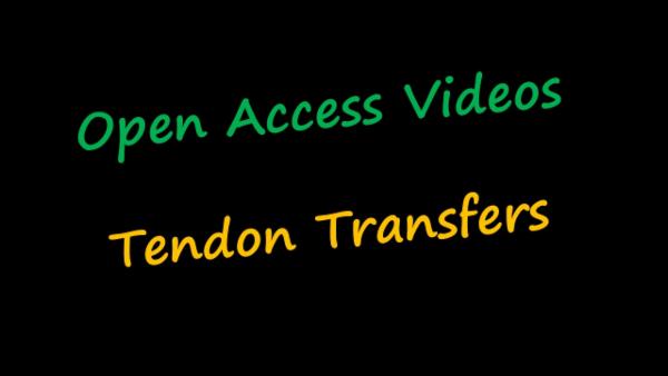 Open Access - Tendon transfer videos cover