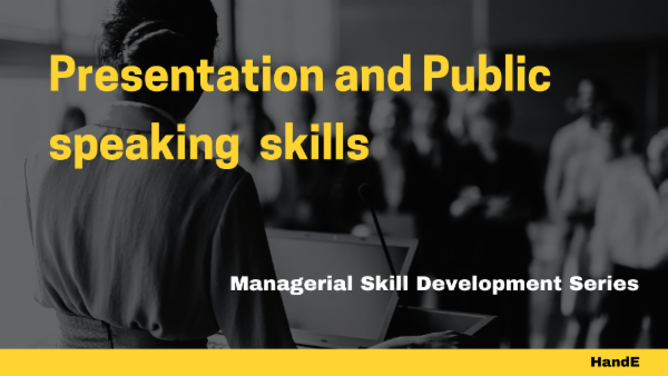 Presentation and Public Speaking skills for Managers cover