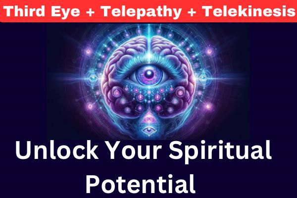  Unlock Spiritual Power  (Third Eye + Telepathy + Telekinesis ) cover